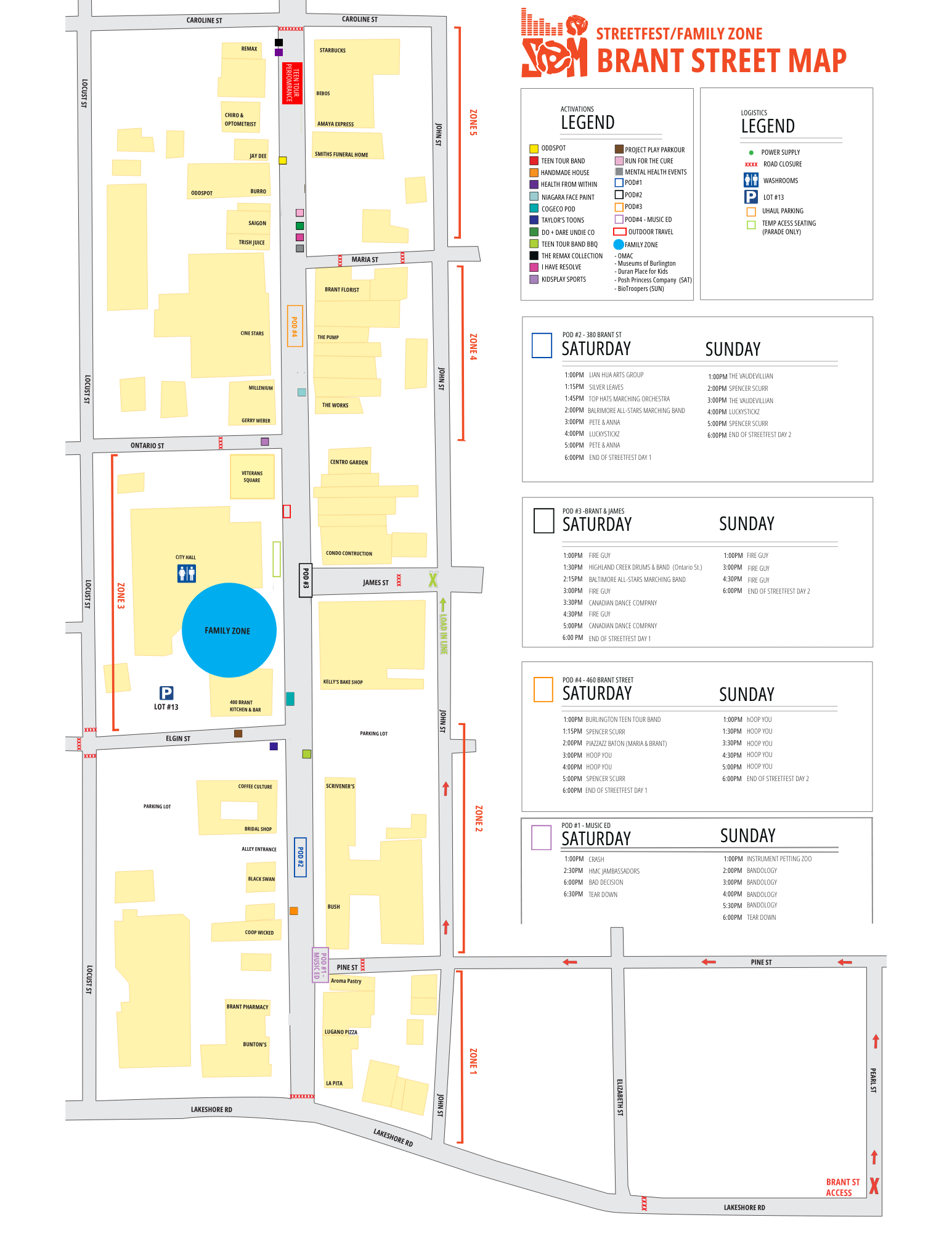 StreetFest Lineup & Map